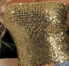 Adult Female Costumes to Hire - Sequin Tube Top - GOLD